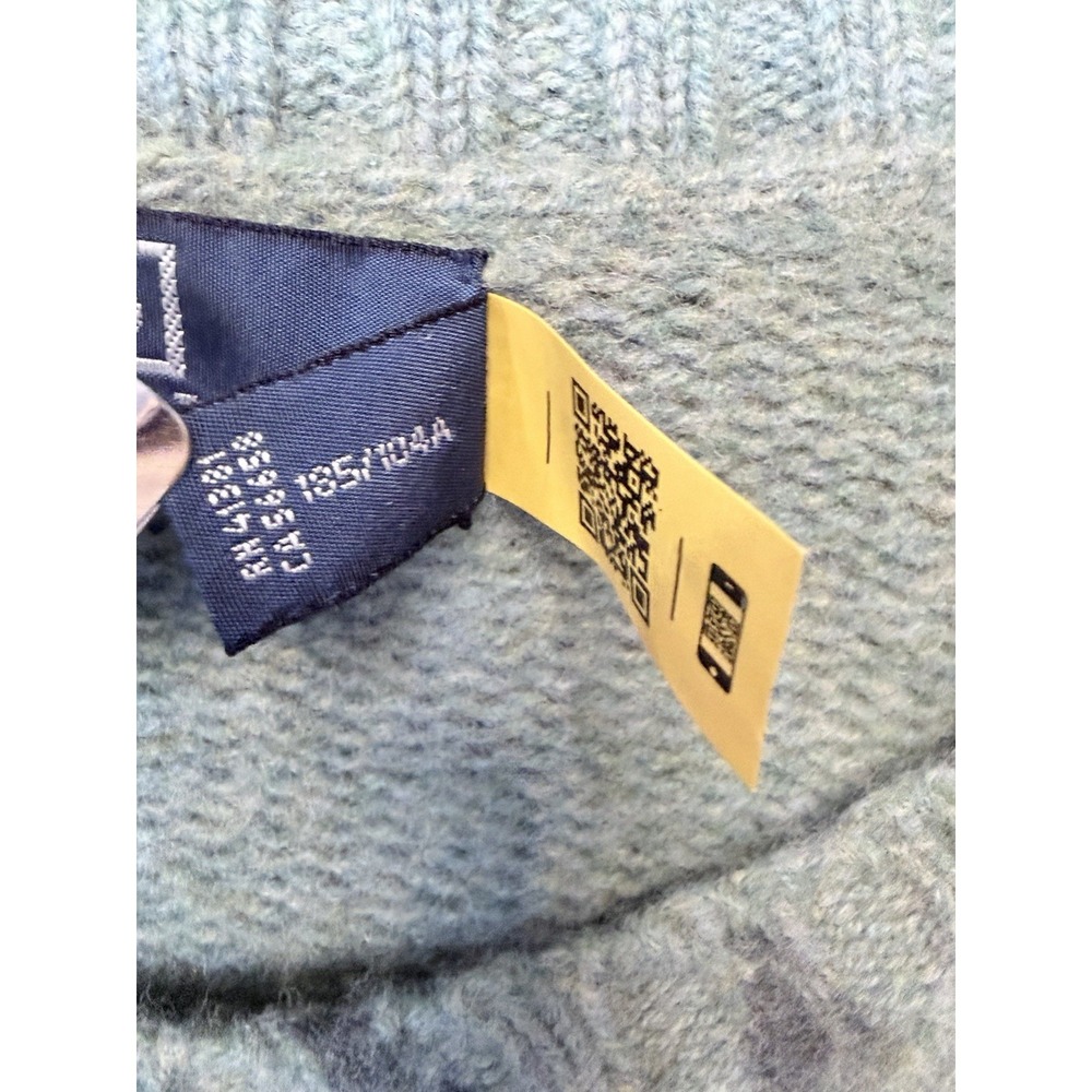 XL Polo Ralph Lauren Men's Green Wool Knit Crewneck Hunting Dog Graphic Sweater - Picture 4 of 7